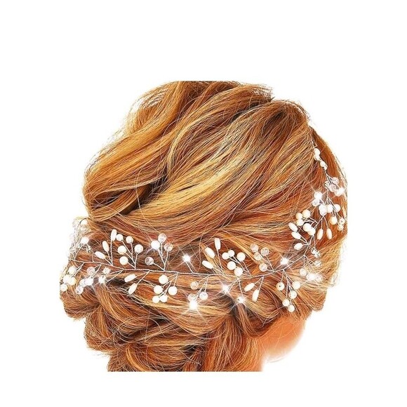 Unbranded Accessories - Pearl And Gemstone Metal Wire Hair Accessorie For Special Occasions